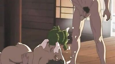 Fit babes with perky tits get off with dildos and toys in kinky anime porn