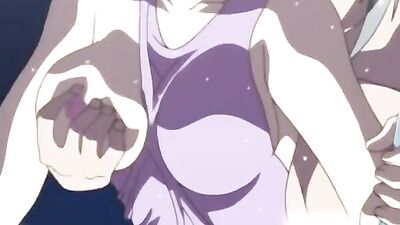 Naughty anime babe gets her nipples licked & pussy drilled in a pool of lust