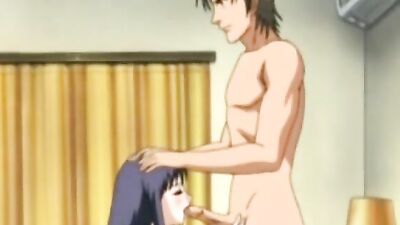 Watch this anime babe deepthroat and take a hard pounding on her knees