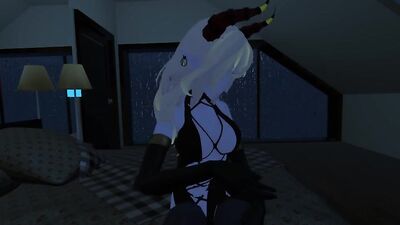 Watch this hot blonde demon babe with horns get pounded in POV by a big toy
