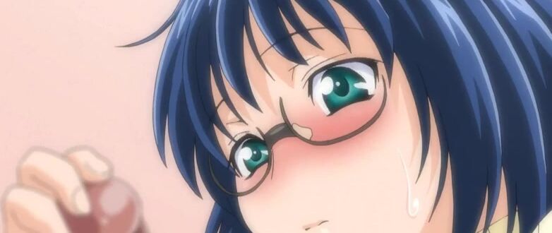 Anime Hentai Geek - Striking hentai hottie with blue hair and glasses dicked down -  CartoonPorn.com