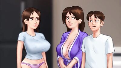 Watch this cartoon sex video of a hot office babe getting pounded on the table by a younger dude