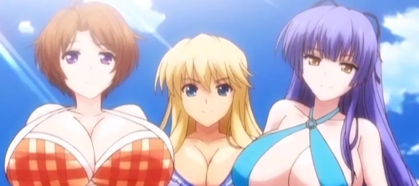 Anime Beach Fuck - Busty and curvy anime girls fuck hardcore at the beach - CartoonPorn.com